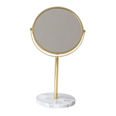 1pc Marble Vanity Mirror Adjustable Makeup Mirror Luxury Mirror with Stand Desktop Mirror Multi Angle Mirror Desk Mirror Portable Raotating Dresser One-Way