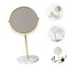 1pc Marble Vanity Mirror Adjustable Makeup Mirror Luxury Mirror with Stand Desktop Mirror Multi Angle Mirror Desk Mirror Portable Raotating Dresser One-Way view 3