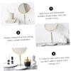 1pc Marble Vanity Mirror Adjustable Makeup Mirror Luxury Mirror with Stand Desktop Mirror Multi Angle Mirror Desk Mirror Portable Raotating Dresser One-Way view 4