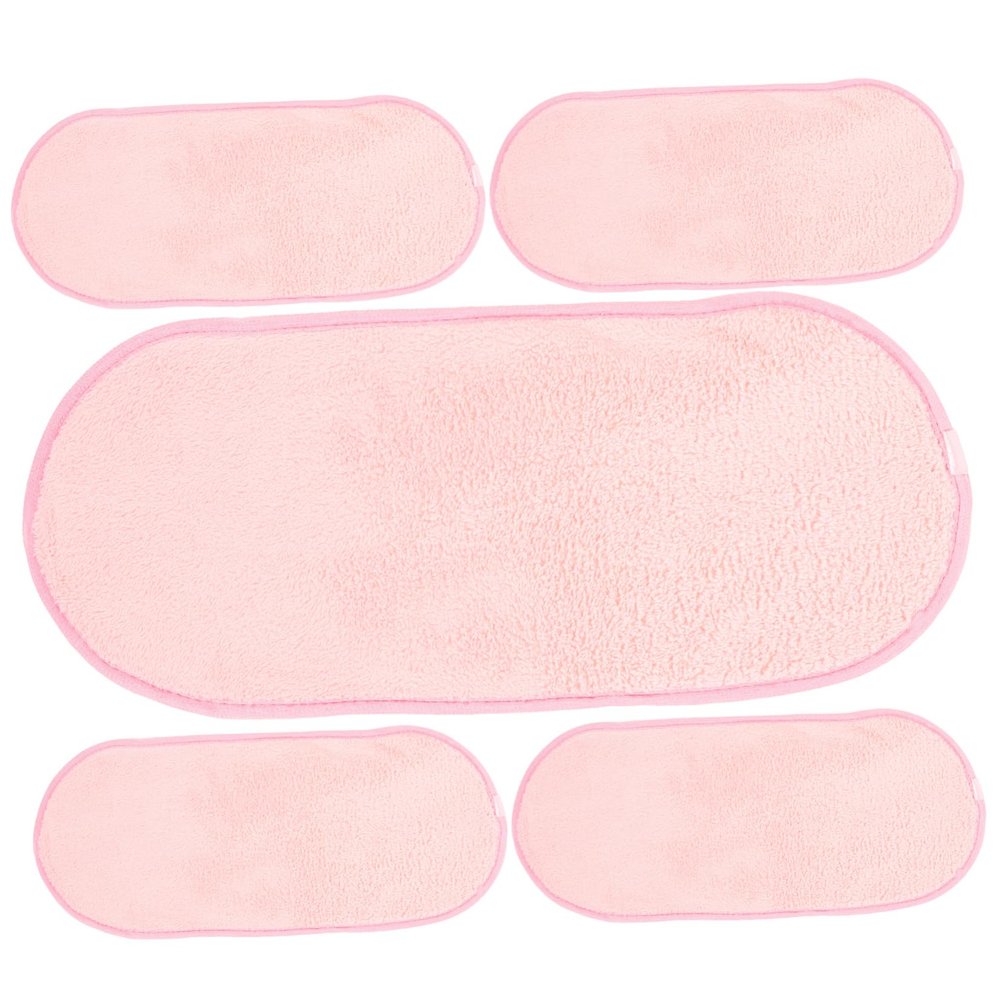 EXAOMBLE 5pcs Travel-Friendly Face Wipes Soft Reusable Makeup Removal Cloths for Face Body