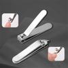HIONJIN Manicure Beauty Tools Set Stainless Steel Nail Clippers Black PU Leather Clip view 3