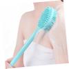 Double-Sided Bath Body Brush with Long Handle Silicone ABS Blue view 2