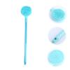 Double-Sided Bath Body Brush with Long Handle Silicone ABS Blue view 3