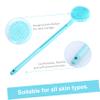 Double-Sided Bath Body Brush with Long Handle Silicone ABS Blue view 4