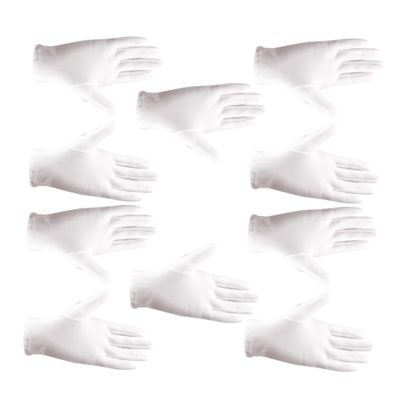 Elastic Gloves 5 Pairs Jewelry Gloves for Inspection Etiquette Glove White