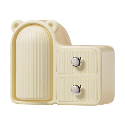 360 Rotating Brush Holder for Makeup Storage and Organization on Desktop, white