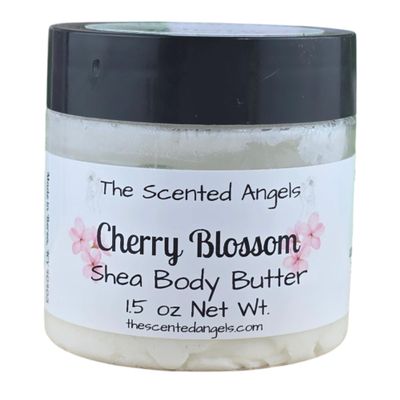 TSA Handmade Whipped Shea Butter Japanese Cherry Blossom Body Butter Cream, Daily Moisturizing Shea Butter, Vitamin E, Mothers, Fathers, Women, Men, Teens, 5 oz Jar (5 oz, Japanese Cherry Blossom)