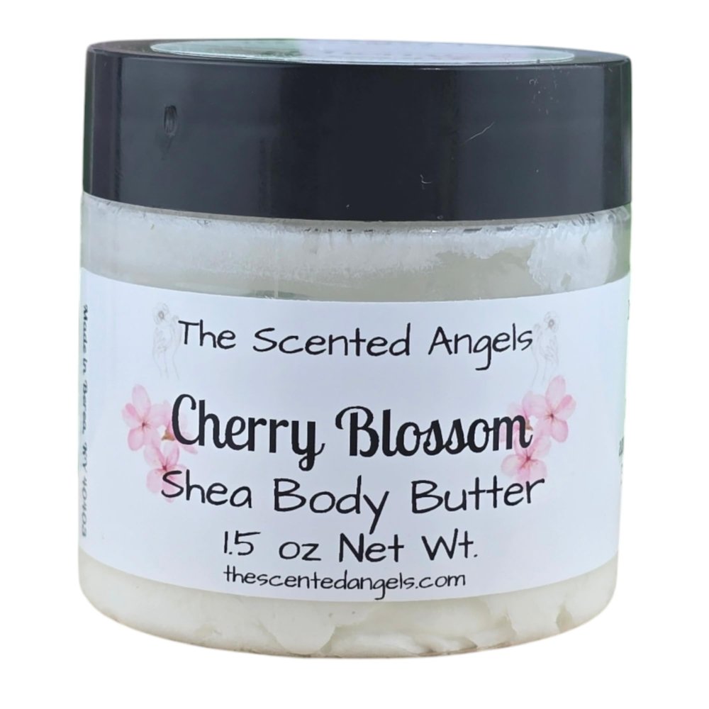 TSA Handmade Whipped Shea Butter Japanese Cherry Blossom Body Butter Cream, Daily Moisturizing Shea Butter, Vitamin E, Mothers, Fathers, Women, Men, Teens, 5 oz Jar (5 oz, Japanese Cherry Blossom)