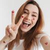 180 PCS Valentines Love Hearts Temporary Tattoos, Red Fake Tattoo Stickers for Kids Girls Women Face Body Valentine's Day Party Decorations Supplies view 3