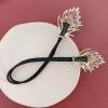 Tacarlha Lazy Hair Curler,Easy Bun Creator, Hair Bun Maker, Flower Fishtail Rhinestone Feather Hair Curler, Deft Bun Twister for Long Hair Women Hair Styling Accessories (F-5PCS) view 2