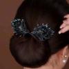 Tacarlha Lazy Hair Curler,Easy Bun Creator, Hair Bun Maker, Flower Fishtail Rhinestone Feather Hair Curler, Deft Bun Twister for Long Hair Women Hair Styling Accessories (E-3PCS) view 2
