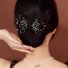 Tacarlha Lazy Hair Curler,Easy Bun Creator, Hair Bun Maker, Flower Fishtail Rhinestone Feather Hair Curler, Deft Bun Twister for Long Hair Women Hair Styling Accessories (D-5PCS) view 2