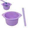 Silicone Wax Bowl and Liner Set for Hair Removal, Non-Stick Wax Pot with Spatula Sticks(purple) view 1