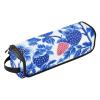 miaozhen Hair Tool Travel Bag with Heat Resistant Pad Large Hair Straigheners Travel Case for Flat Irons, Straighteners, Curling Irons, Plant Strawberry Blue Art Travel Accessory para planchar de view 1