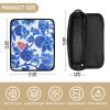 miaozhen Hair Tool Travel Bag with Heat Resistant Pad Large Hair Straigheners Travel Case for Flat Irons, Straighteners, Curling Irons, Plant Strawberry Blue Art Travel Accessory para planchar de view 4