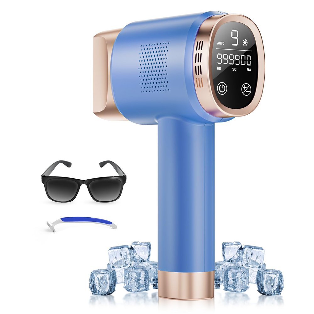 Laser Hair Removal for Women and Men, At-Home IPL Hair Removal with 999,900 Flashes, 3 Modes & Auto Flashing for Fast Full Body, Hair Removel for Facial Legs Arms Bikini Line
