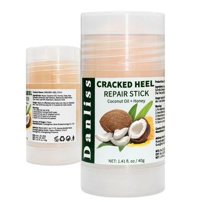 Danliss Coconut Urea foot lotion Heel Repair Balm Stick for dry cracked feet for Dry Cracked Feet Roll-on Foot Cracked Cream Softening Moisturizing Foot Care 1.14 Oz