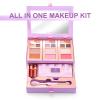 Color Nymph Small Makeup Palette Set for Face | Cosmetics Gift Set for Women & Girls | 12 Colors Eyeshadow, Blush, Highlighter, Contour Powder, Lip Gloss & Brush Kit | Travel-Friendly (Purple) view 2
