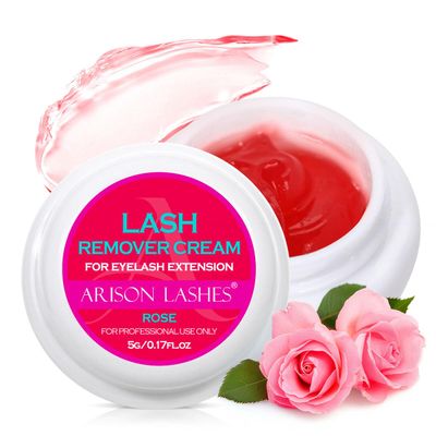 ARISON LASHES Lash Remover For Eyelash Extension Cream Remover Low Irritation Cream Remover for Sensitive Skin Fast Dissolution Professional Eyelash Extensions Salon Use(Rose)
