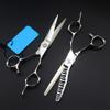 GenSDH Hair Cutting Scissors Set 6.0 Inch Hairdressing Scissors Flat Tooth Scissors Bang Scissors,Silver,6 Inch view 2