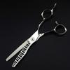 GenSDH Hair Cutting Scissors Set 6.0 Inch Hairdressing Scissors Flat Tooth Scissors Bang Scissors,Silver,6 Inch view 4