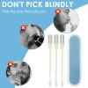 COMNICO 2-in-1 Nose Hair Trimmer, 6 Pcs Double Sided Nose Hair Knife Nose Manual Nasal Hair Cutter with Ear Picker Portable 360 Degree Rotating Nasal Hair Razor Cutter for Women Men view 4