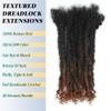 Textured Locs Extension With Curly Ends 100% Permanent Human Hair Dreadlock Extensions 0.6cm Width Can Be Dyed Bleached Full Handmade Loc Extension for Men Women (1B/4/30#, 8 Inch/20 strands) view 2