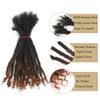 Textured Locs Extension With Curly Ends 100% Permanent Human Hair Dreadlock Extensions 0.6cm Width Can Be Dyed Bleached Full Handmade Loc Extension for Men Women (1B/4/30#, 8 Inch/20 strands) view 4