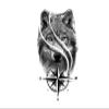1 Sheet Wolf lion Tattoo Sticker Waterproof Lasting Temporary Tattoo(003) view 1
