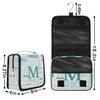 Skonsati Custom Initial Hanging Toiletry Bag Waterproof Cosmetic Makeup Organizer Personalized Travel Toiletry Bags with Hanging Hook for Women, Sky Blue view 2