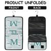 Skonsati Custom Initial Hanging Toiletry Bag Waterproof Cosmetic Makeup Organizer Personalized Travel Toiletry Bags with Hanging Hook for Women, Sky Blue view 3