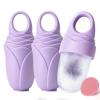 3 Pcs Facial Ice Roller Silicone Mold Reusable for Face Women and Eye Neck Cold Skin Care Tools Freezer De Puff Eye Bags Reduce Migraine Pain Purple view 1