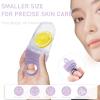 3 Pcs Facial Ice Roller Silicone Mold Reusable for Face Women and Eye Neck Cold Skin Care Tools Freezer De Puff Eye Bags Reduce Migraine Pain Purple view 3