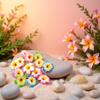 10 Pcs Multicolor Hawaii Plumeria Flower Clips Hawaiian Flower Hair Barrettes Beach Party Hair Clips Artificial Tropical Flowers Hairpins Hair Accessories for Wedding (7cm) view 4