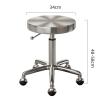 Adjustable Swivel Barstool on Wheels - Stylish Faux Dressing Stool for Kitchen, Bar, Office - Rolling Low Swivel Stool Ideal for Salon and Spa - Table Desk Dining Chair by Stools view 2