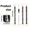 DIVINA VITAE 12PCS Barber Pencil for Lineup, Beard Pencil with 2 Built-in Sharpeners, Barber Enhancement Spray Hairline Pencils for Men Women(Black, Light Brown, Dark Brown, White) view 2