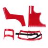 Beard Shaping Tool Kit Neckline Shaving Template Guide Set for Men Hair Styling Red view 2