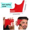 Beard Shaping Tool Kit Neckline Shaving Template Guide Set for Men Hair Styling Red view 4