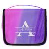 Skonsati Custom Toiletry Bag for Women Personalized Monogrammed Travel Makeup Case Hanging Cosmetic Bag Shower Bag for Travel Essentials Travel Gifts, Colorful Pink Purple view 1