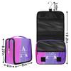 Skonsati Custom Toiletry Bag for Women Personalized Monogrammed Travel Makeup Case Hanging Cosmetic Bag Shower Bag for Travel Essentials Travel Gifts, Colorful Pink Purple view 2