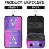 Skonsati Custom Toiletry Bag for Women Personalized Monogrammed Travel Makeup Case Hanging Cosmetic Bag Shower Bag for Travel Essentials Travel Gifts, Colorful Pink Purple view 3