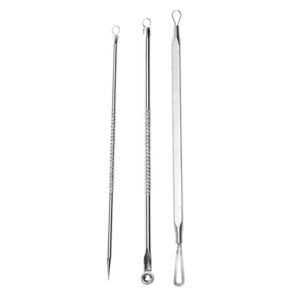 1set(3pcs) Professional Acne Needles Blackhead Remover Kit Stainless Steel Pimple Extractor
