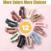 12 Pcs Neutral Square Hair Claw Clips  4.3" Matte Finish Rectangle Claws for Women Thick & Thin Hair, Everyday Bulk Hair Accessories Set view 4