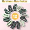 12 Pcs Green Large Square Hair Claw Clips for Women, 4.3-Inch Matte Rectangle Claw, Strong Hold Non-slip Hair Clips for Thick & Thin Hair view 4