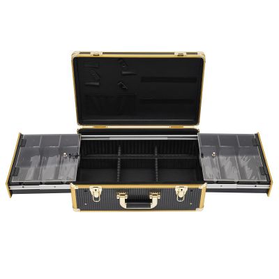 Barber Case Organizer, Rectangular Barber Tool Box Barber Case with Locks & Keys for Clippers and Supplies, 50kg/110.23lbs Load-Bearing Capacity Barber Carrying Case