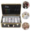 Barber Case Organizer, Rectangular Barber Tool Box Barber Case with Locks & Keys for Clippers and Supplies, 50kg/110.23lbs Load-Bearing Capacity Barber Carrying Case view 2