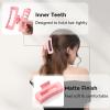 12 Pcs Pink Large Square Hair Claw Clips for Women, 4.3-Inch Matte Rectangle Claw, Strong Hold Non-slip Hair Clips for Thick & Thin Hair view 3