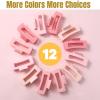 12 Pcs Pink Large Square Hair Claw Clips for Women, 4.3-Inch Matte Rectangle Claw, Strong Hold Non-slip Hair Clips for Thick & Thin Hair view 4