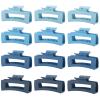 12 Pcs Blue Large Square Hair Claw Clips for Women, 4.3-Inch Matte Rectangle Claw, Strong Hold Non-slip Hair Clips for Thick & Thin Hair view 1