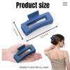 12 Pcs Blue Large Square Hair Claw Clips for Women, 4.3-Inch Matte Rectangle Claw, Strong Hold Non-slip Hair Clips for Thick & Thin Hair view 2